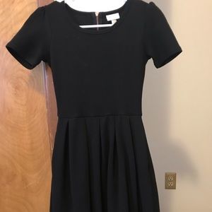 LulaRoe Amelia NEW XXS Black with Rose Gold Zipper